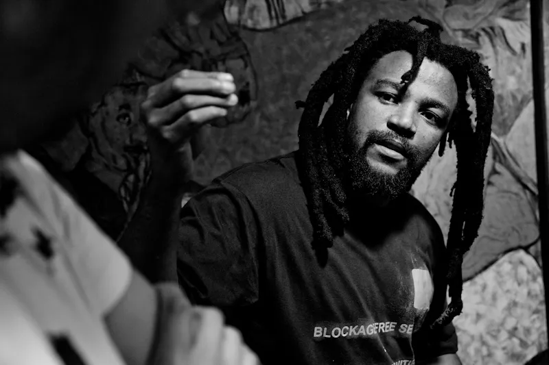 Ayanda Mabulu in studio, Woodstock 2013.