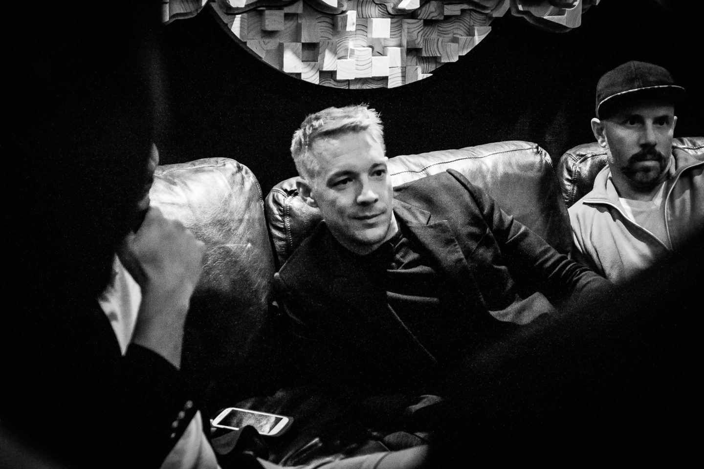 Diplo arrived at the studio ahead of his performance that same weekend in Cape Town.