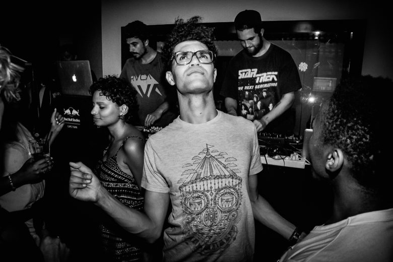 Dancefloor vibes during Christian Tiger School live set.