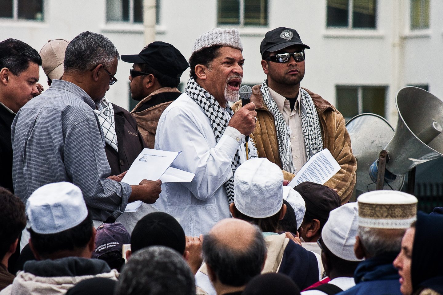 Achmad Cassiem giving a speech: "Africa calls for Palestine’s liberation on Al-Quds Day".